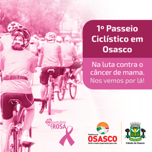 Passeio ciclístico fecha campanha do outubro rosa