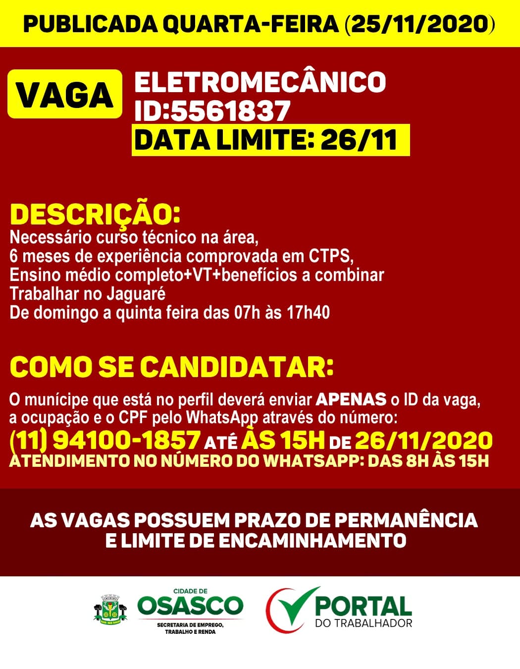 Vagas de emprego em Osasco